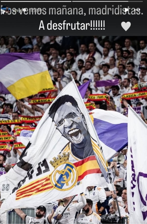 Vinicius đăng ảnh lên mạng xã hội để khởi động cho El Clasico: Hẹn gặp lại các bạn vào ngày mai và tận hưởng trận đấu!